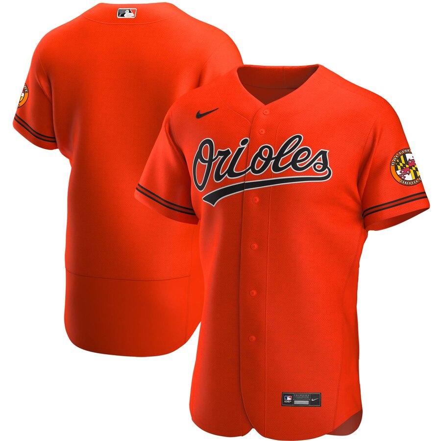Baltimore Orioles Men Nike Orange Alternate 2020 Authentic Official Team MLB Jersey->san francisco giants->MLB Jersey